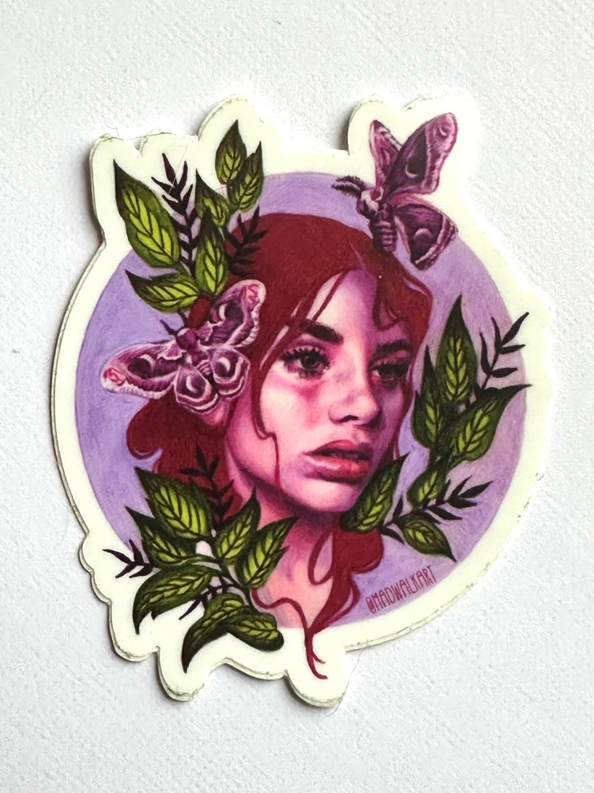 Pop Surrealism Pink Figure Sticker, Original Art, Matte Vinyl, 2.49″ x 3″