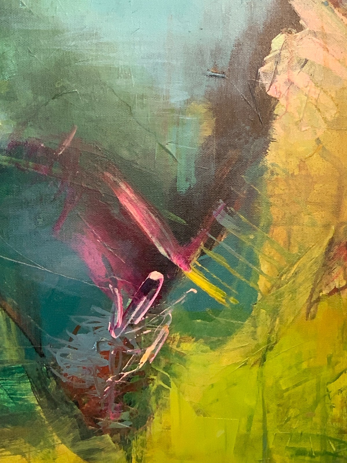 Original Signed Abstract Diptych Pamela Gene Miller Calm Series Acrylic Art