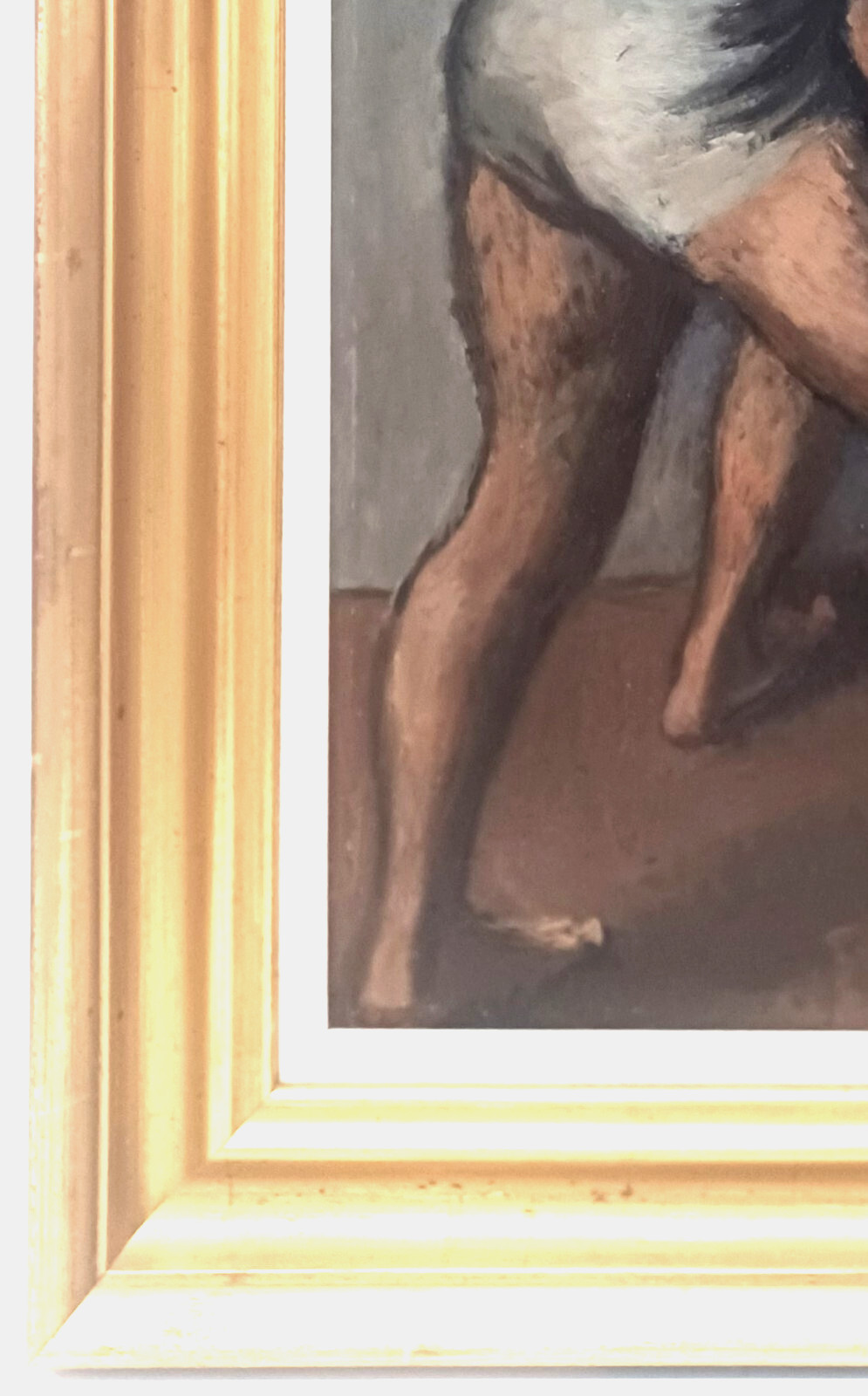 MOSES SOYER LISTED AMERICAN WPA SIGNED ORIG OIL on MASONITE TWO WOMEN FIGURAL