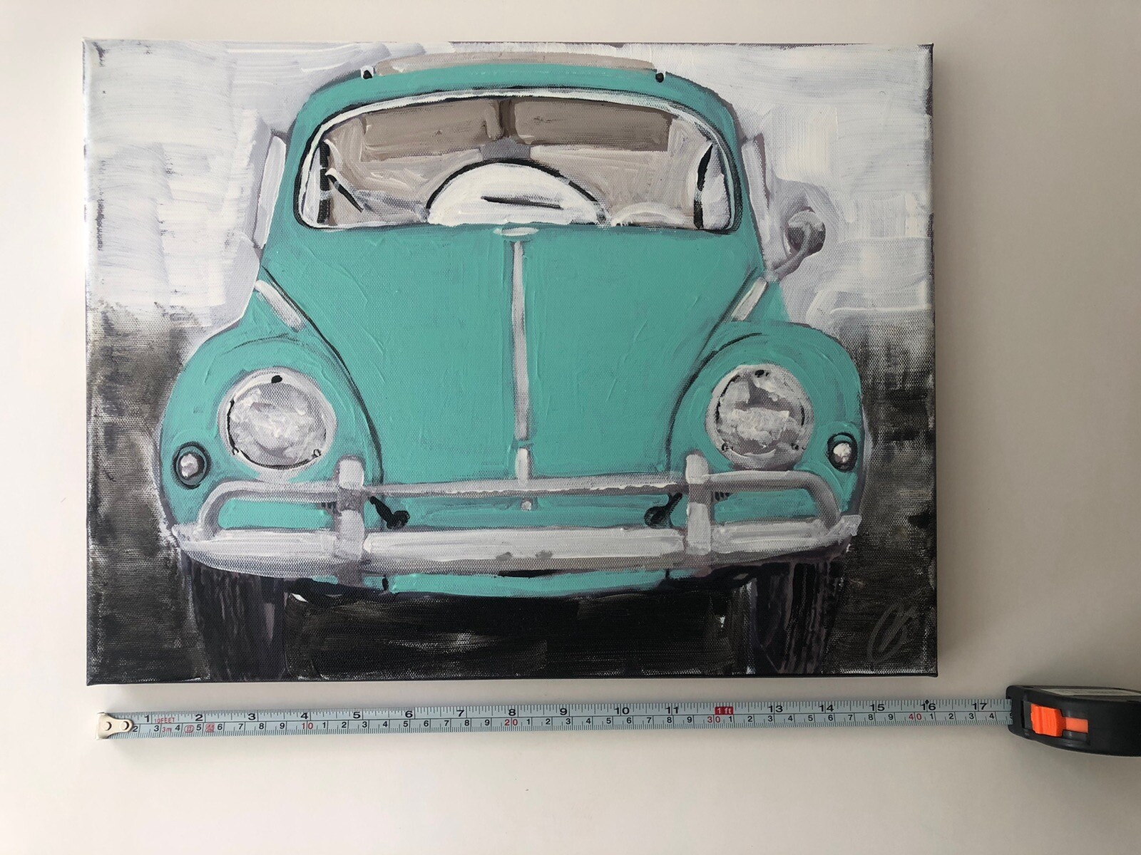MICHAEL VIAFORA- Original 16″ X 12″ Acrylic on Mounted Canvas, Signed Pre 2019