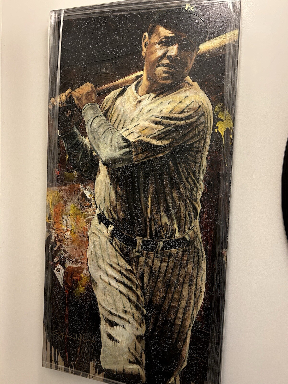 BABE RUTH – Stephen Holland 21×41 Giclee Canvas – RARE #’d 90 of 99