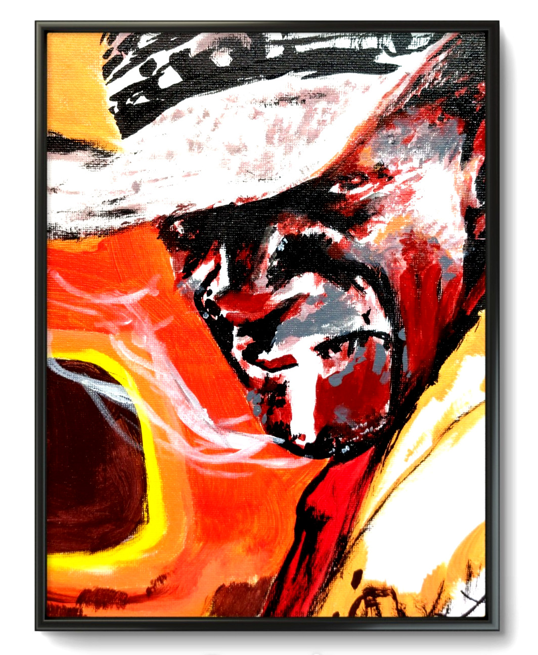 LOVELESS – «DUST AND FIRE» 11X14 acrylic on canvas COA