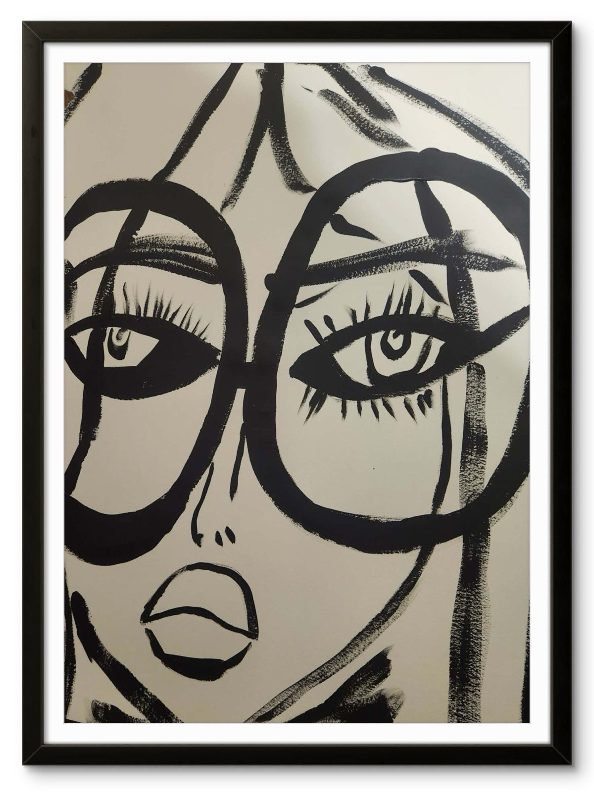 Abstract Woman Modern Unique Bold Art Acrylic Mixed Media Paper 12X16