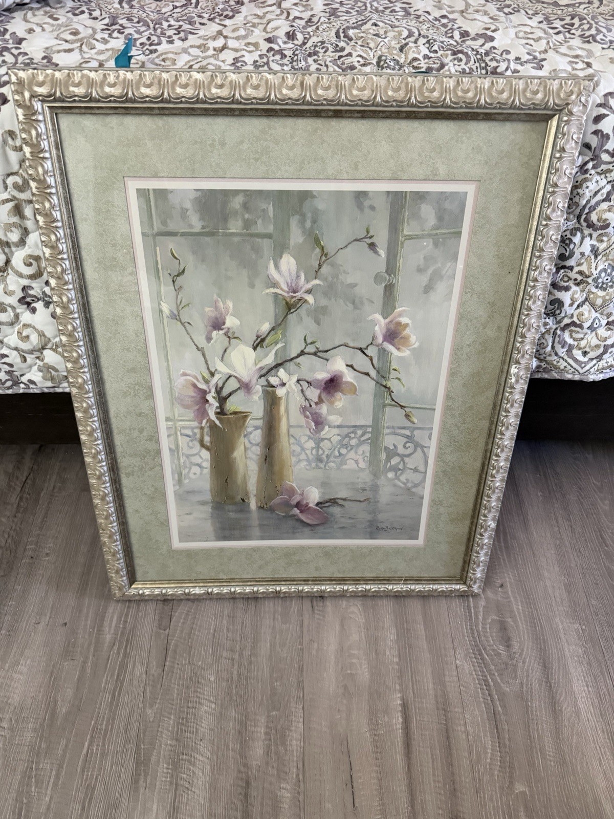 Home Interiors “Magnolia Morning” Pink Floral Painting
