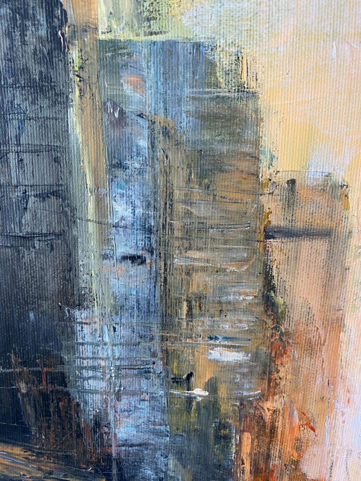 Original Brooklyn Cityscape Painting | Oversized Long Island Canvas Wall Art