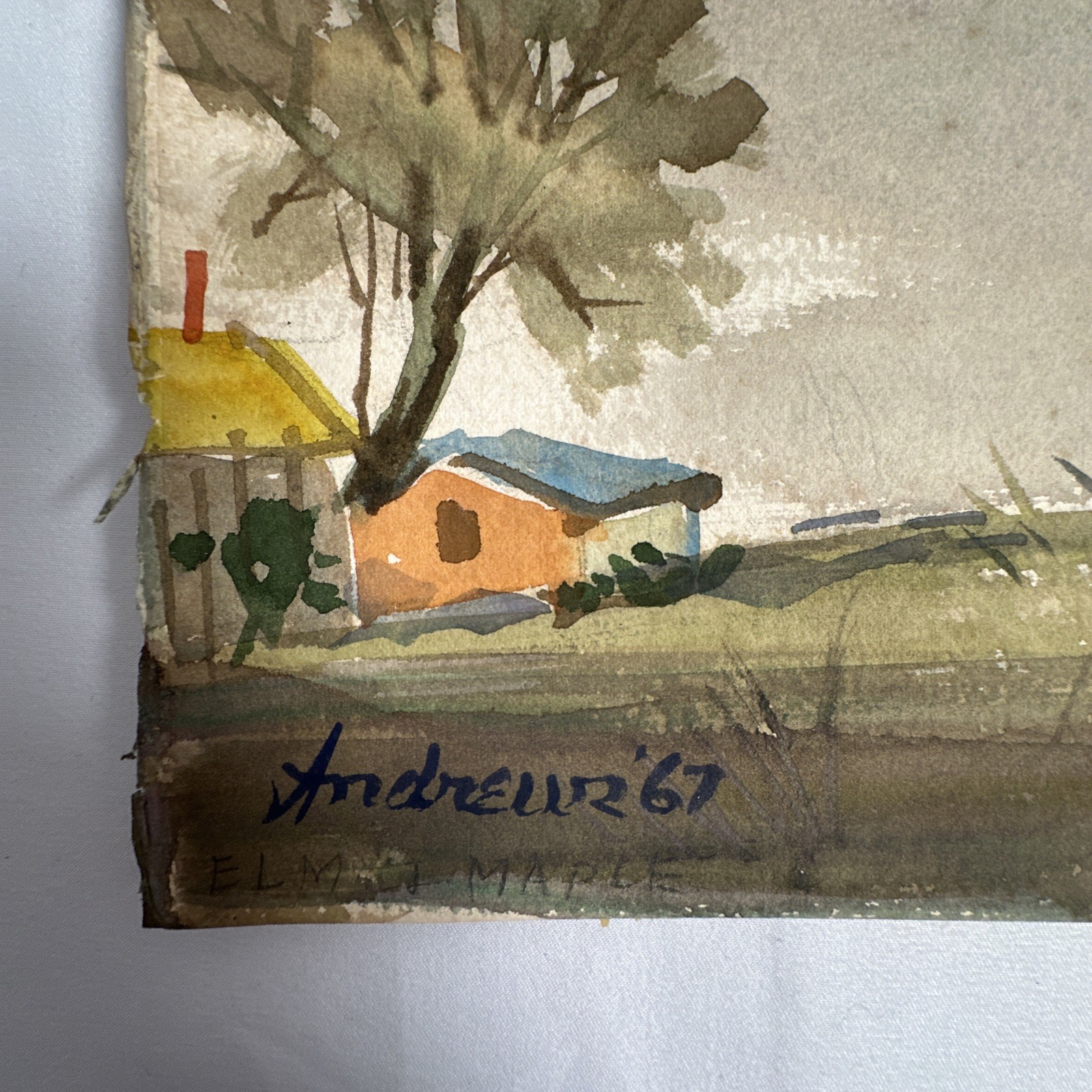 Group Of Two Watercolor Landscape Paintings 14 3/4” By 22 1/8” In Size Each