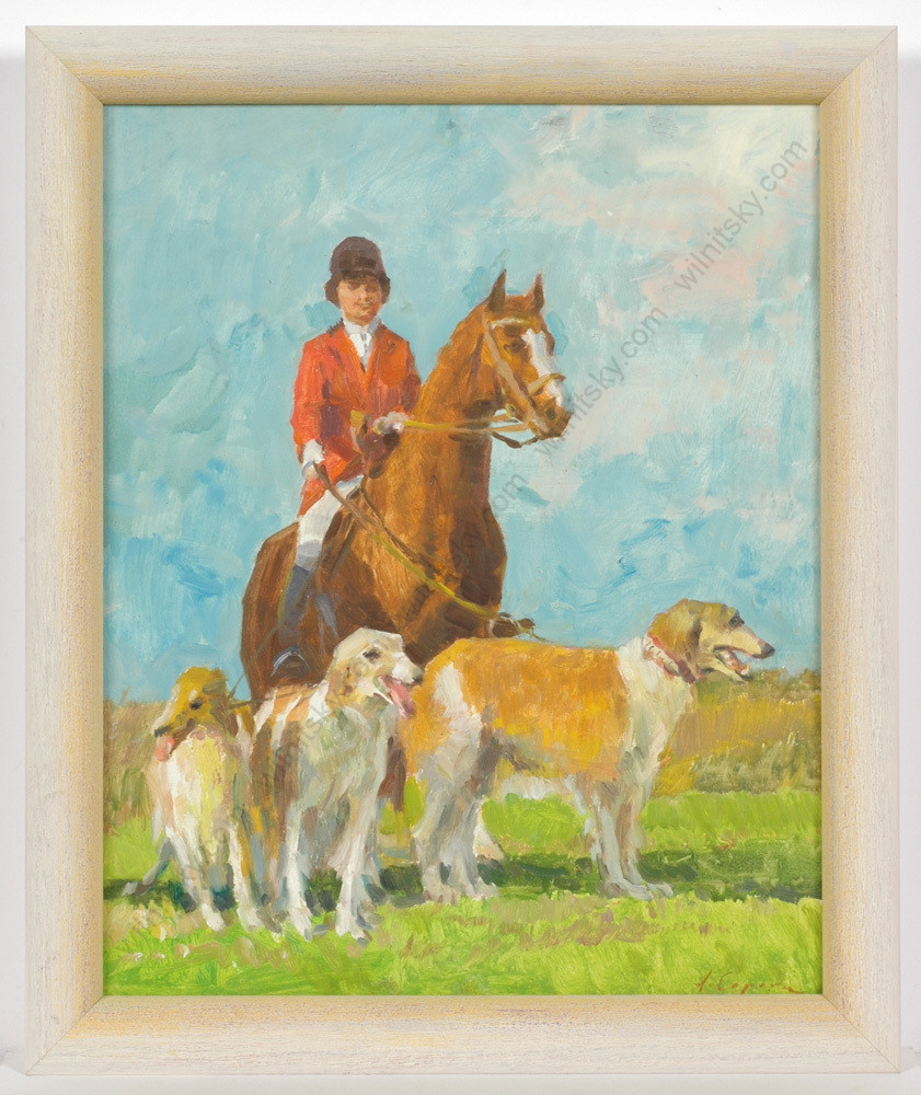 Arkadi Soroka (1921-2010) «A Hunting Beauty», Oil Painting, 1960s