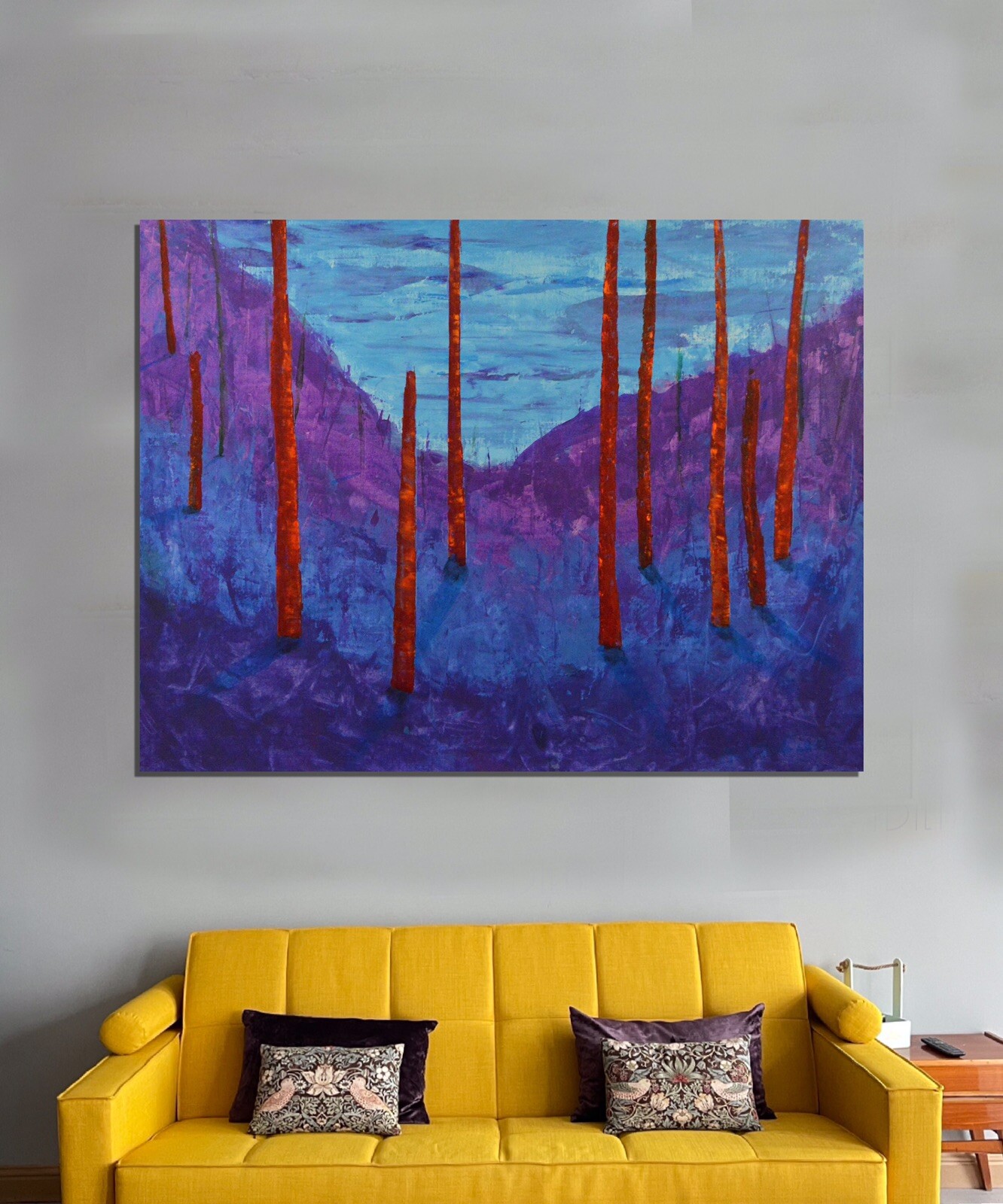 Mark Little original￼ canvas￼￼￼ Painting 81” X 62” XL (6ft. 9in)Abstract Landsca