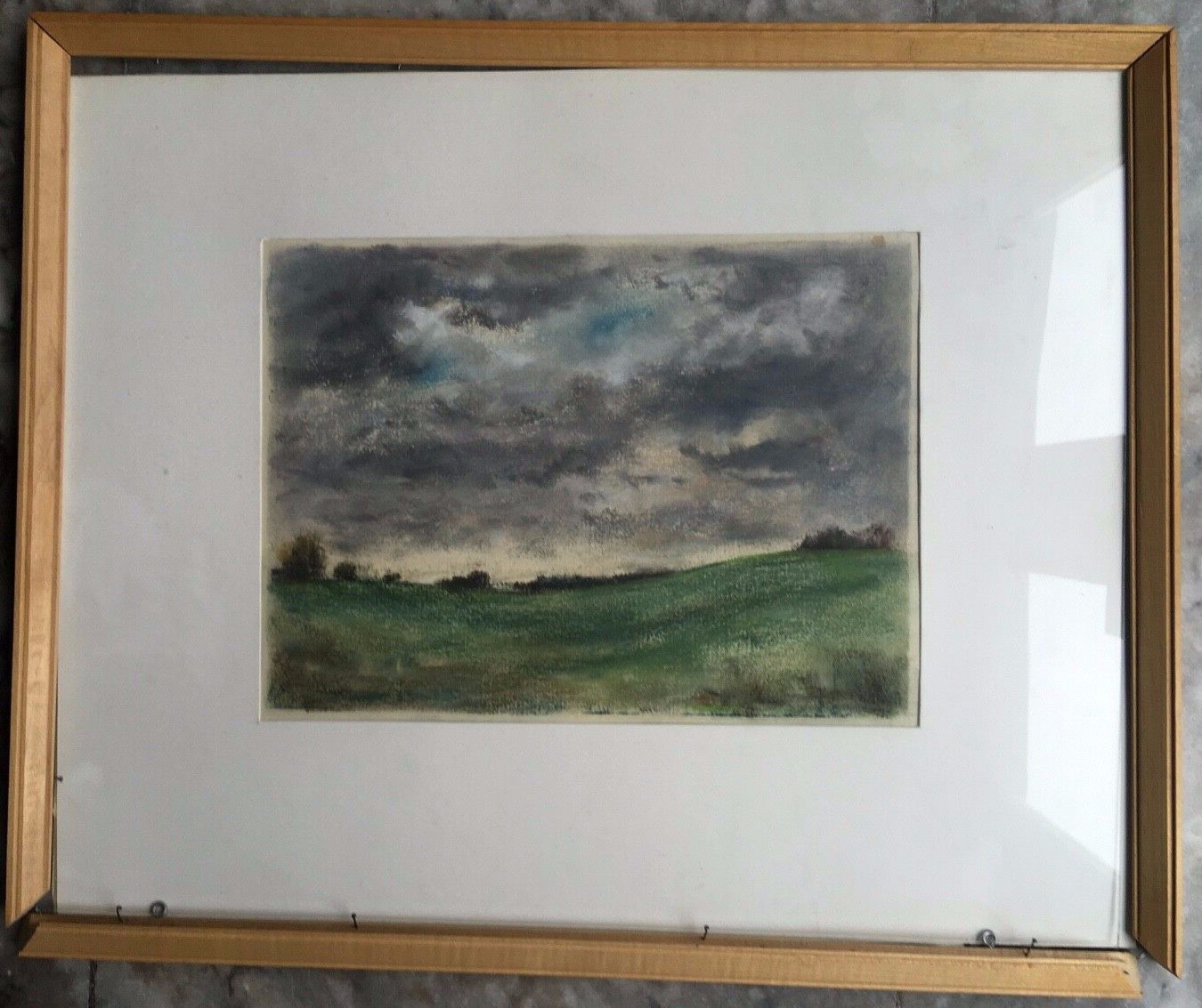 Franz Ehmke Signed Pastel Painting Green Valley Brandenburg Landscape