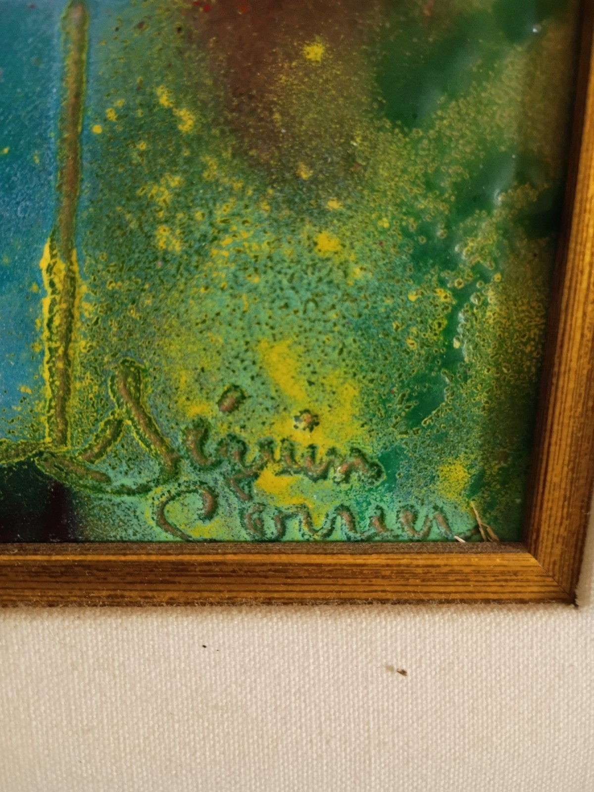 Susan Brown Abstract Floral Still Life Painting Signed Matted & Framed Small