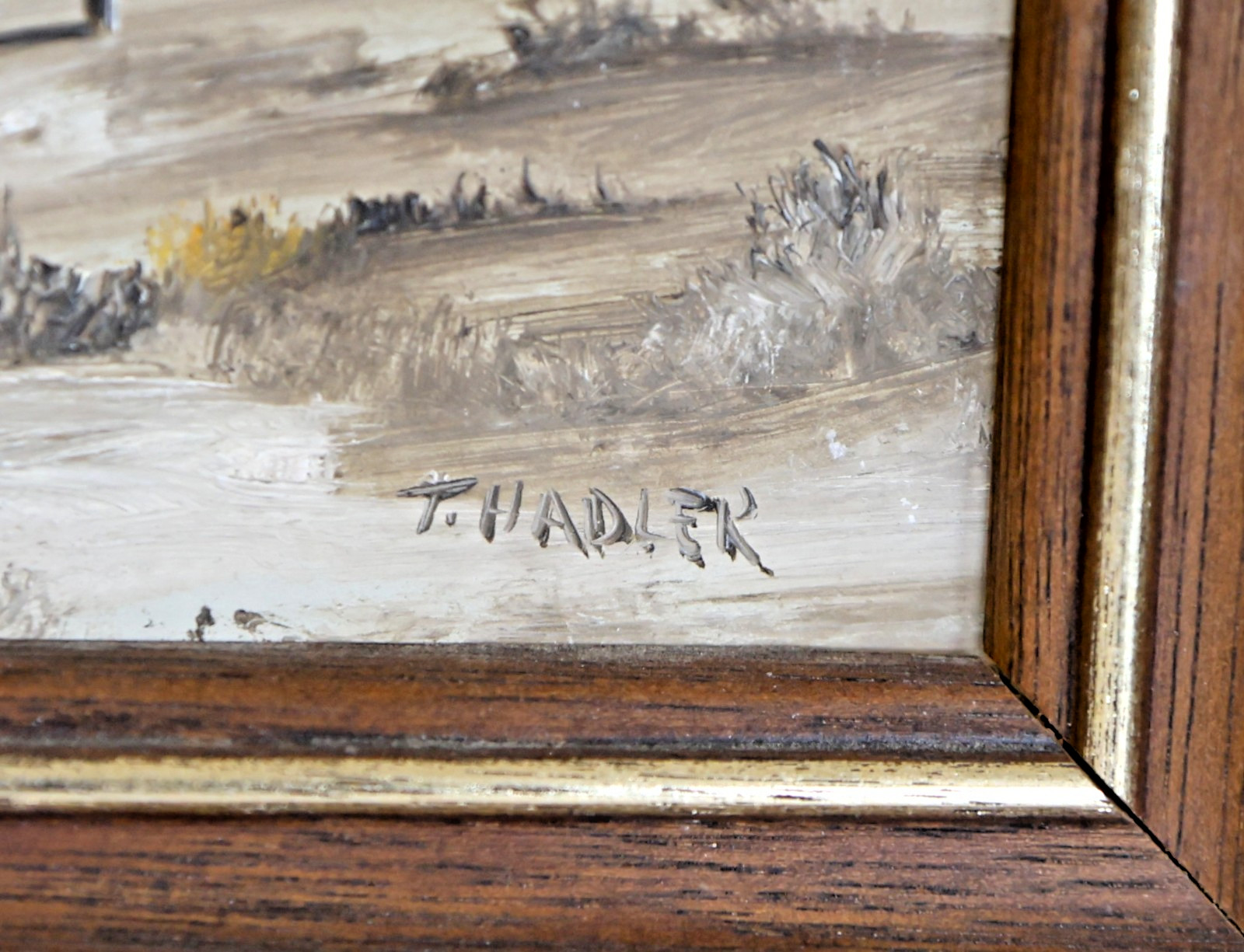 Terrence John Hadler Original Miniature Oil Paintings Pair Framed Australian 6×8