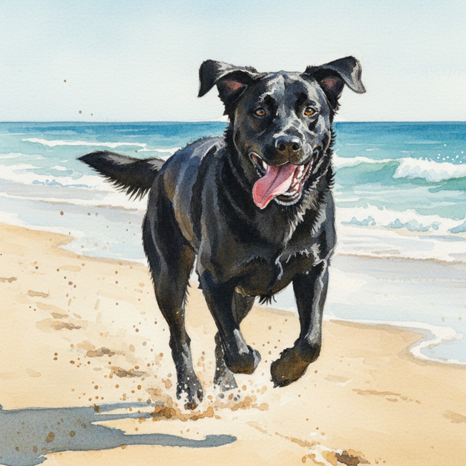 Original 8×10 Size Custom Hand painted watercolor Pet portraits