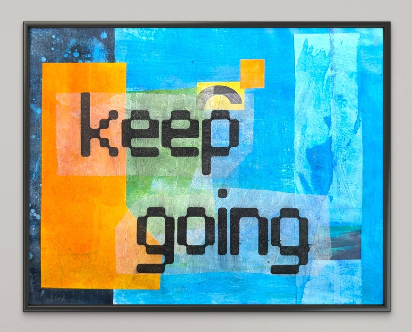 Original Collage Painting on Art Paper. 11×14 Inches. ‘Keep Going’