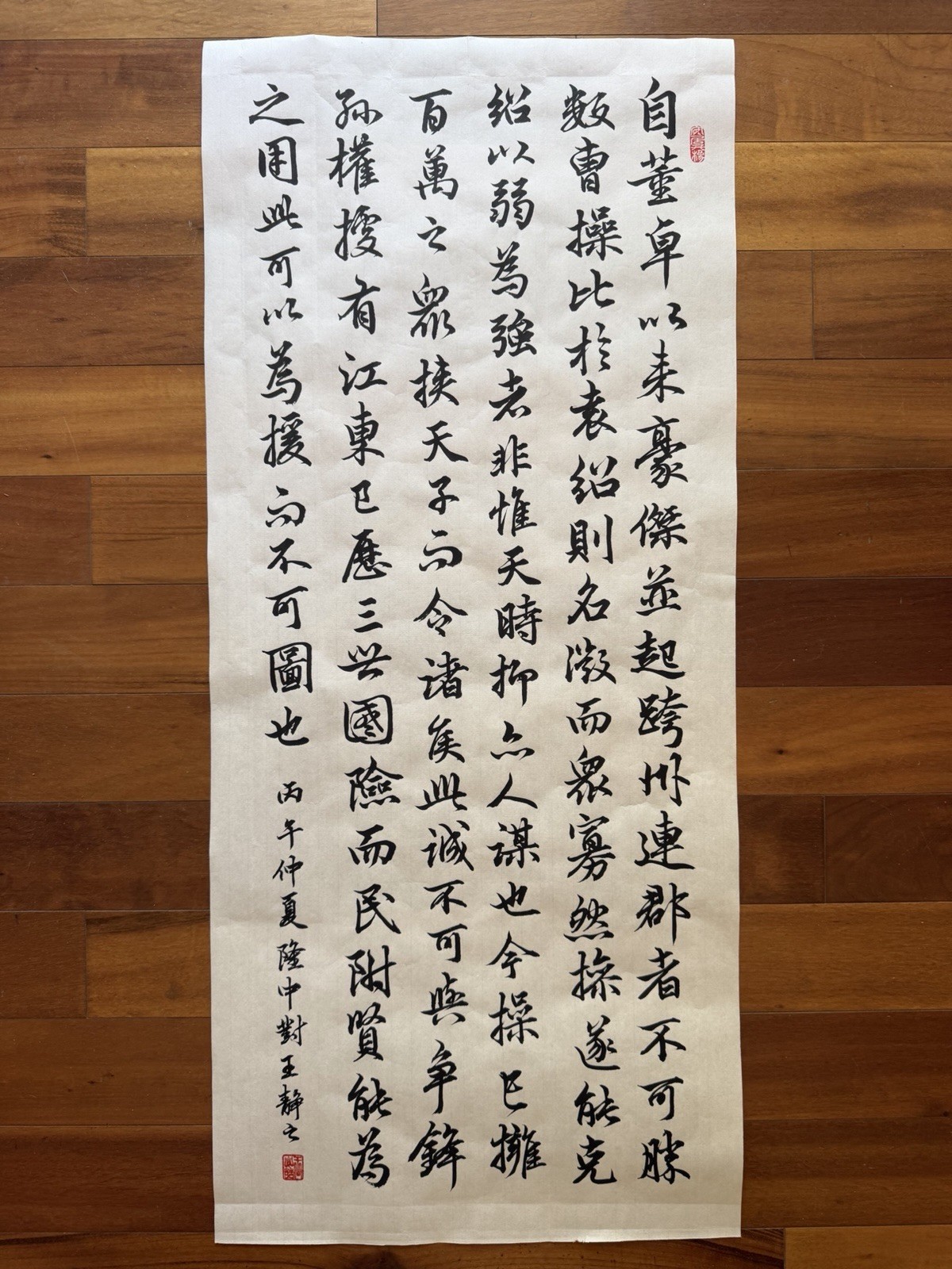 Unframed Chinese Calligraphy Freehand Longzhong Plan 隆中對2649