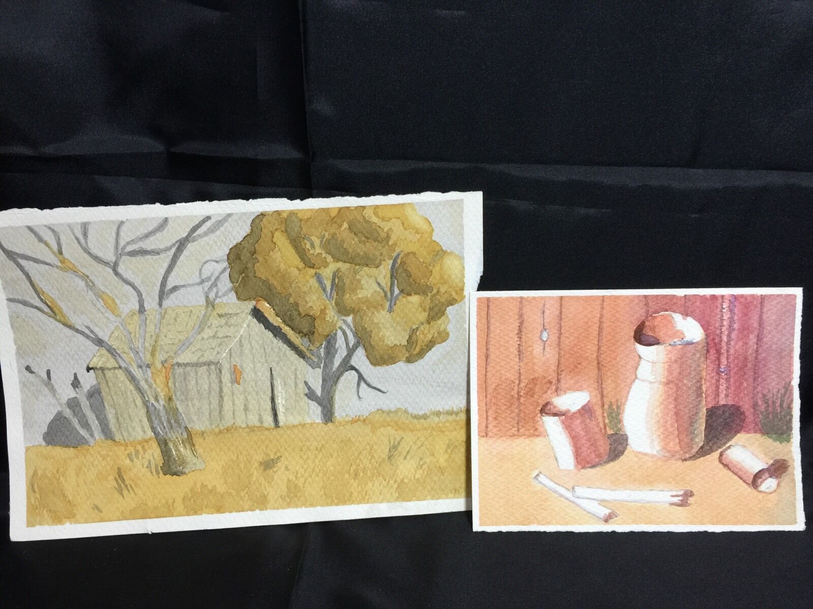 Original Watercolor Paintings 5.5″ x 7.5″ Old Barn & Yard Art 44
