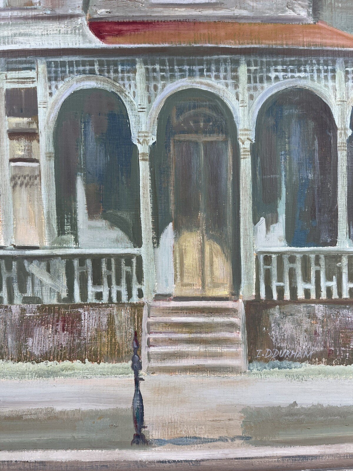 ISAIAH DAVIS DURHAM VIRGINIA ANTIQUE VICTORIAN HAUNTED BATES HOUSE PAINTING