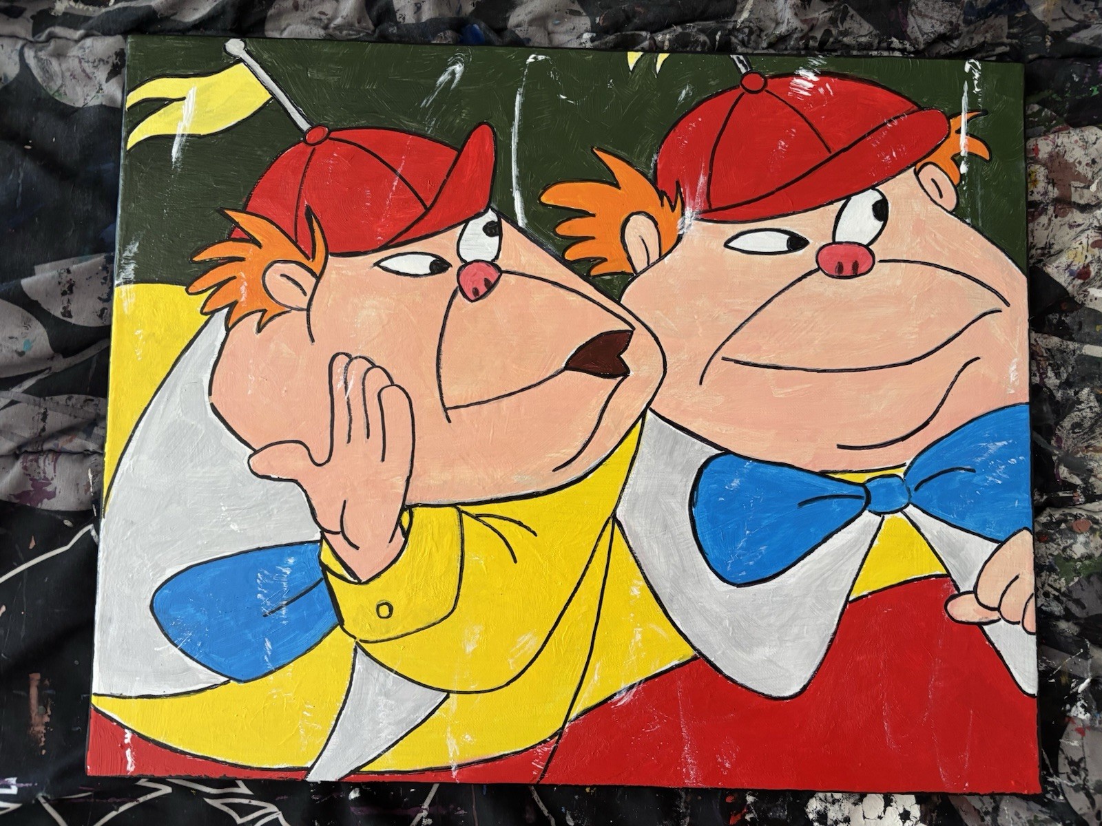 Disney Alice In Wonderland Tweedle Dee And Tweedle Dum Painting