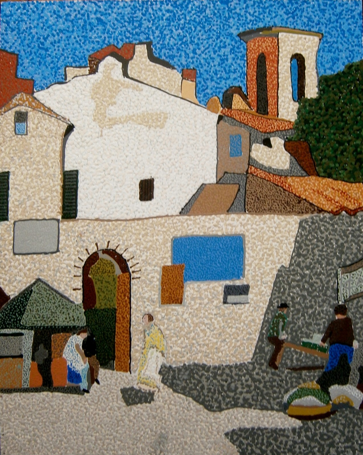 Village of Aix -en Provence » x 20″ acrylic on board by Michael Byro