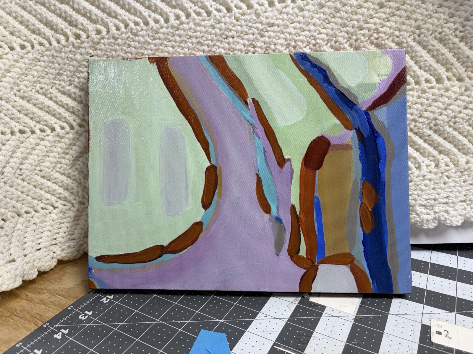 Gretchen Langner Signed Canvas Duo “Western Landscape” Series