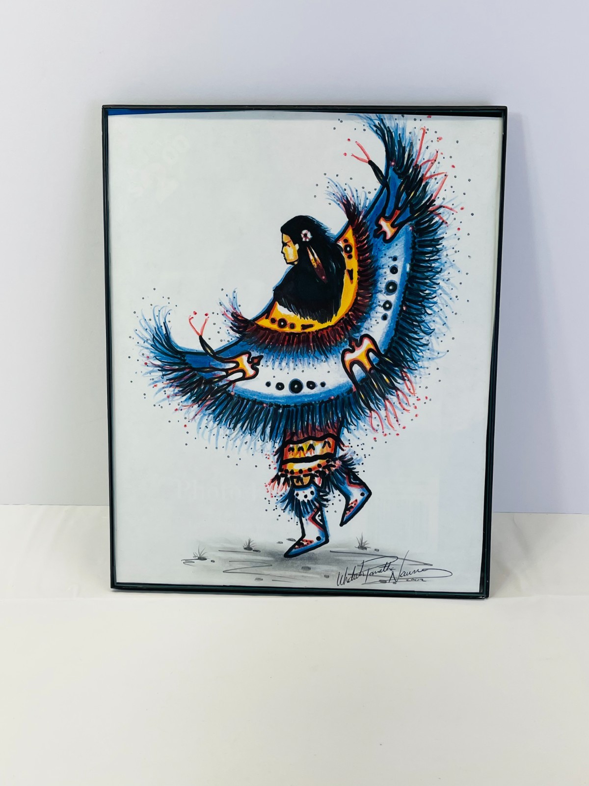 Kiowa Art Print Native American Original Artist Sketch Signed Dancing Tribal
