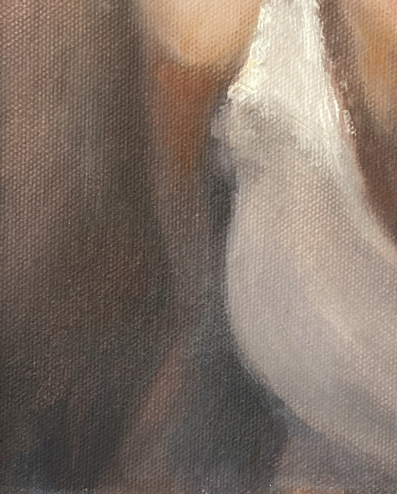 JA Contemporary VTG Modern Realism Luminous Female Portrait Figurative Painting