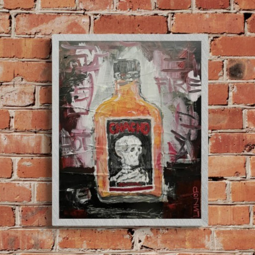 Impressionist Original Painting 11×14 Hot Sauce Neoexpressionism Kitchen Decor