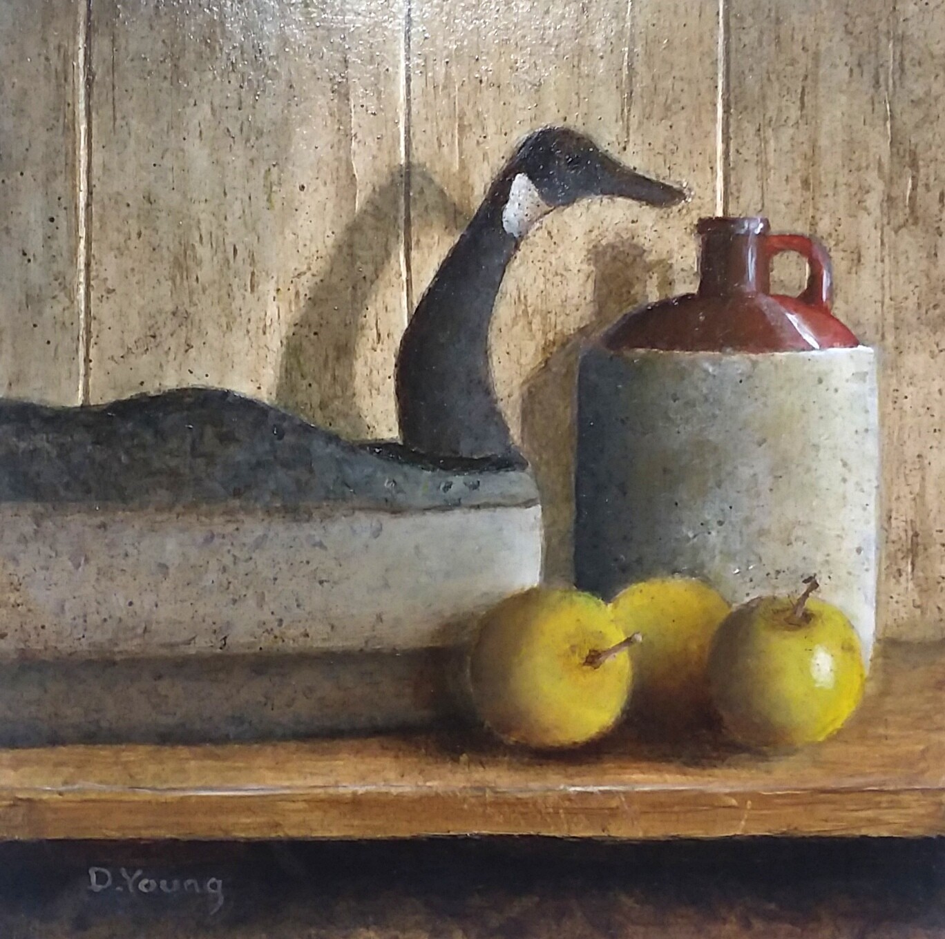 Small Orig Oil Painting. – ‘Cork Decoy’ – Still Life by Penna Artist DAVID YOUNG