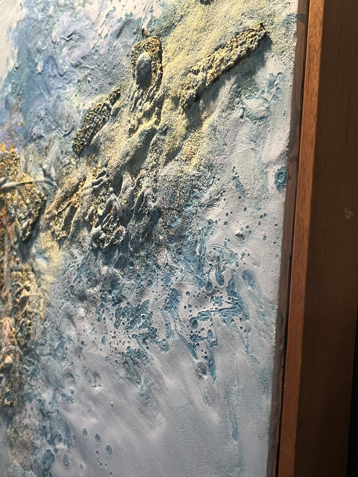 Signed Original Mixed Media on Board By Pratt “First Ice” 20”x18” (W/Frame)