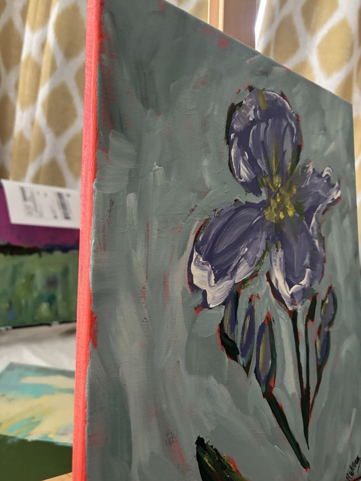 Original Art Signed 11×14 Expressionism Original Painting Flowers