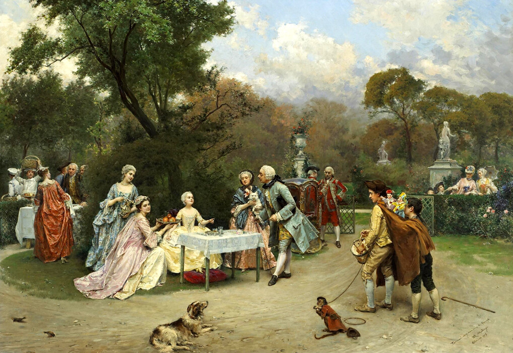 Art Giclee Printed Oil Painting Print Entertainment gathering Canvas