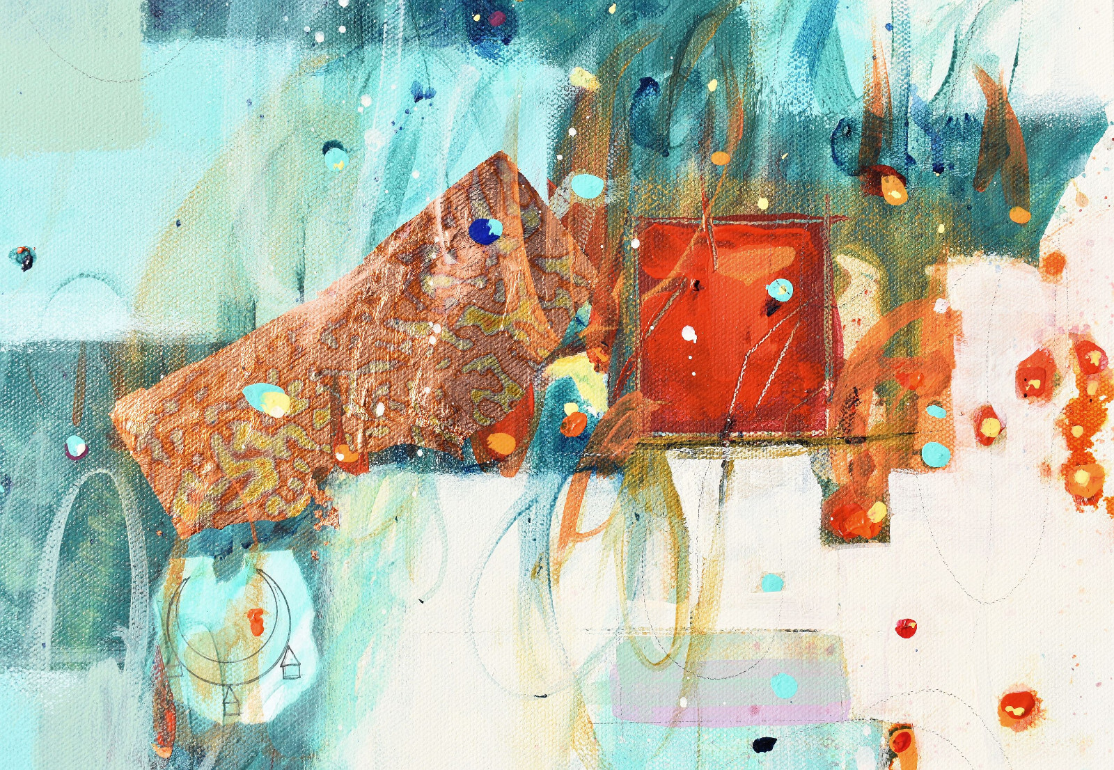 One Wintry Day – Abstract art – 24 x 24 IN / 61 x 61 CM – Abstract Painting