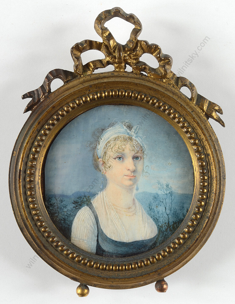 Motelay-Attrib. «Young lady from Begule family», miniature, ca.1800