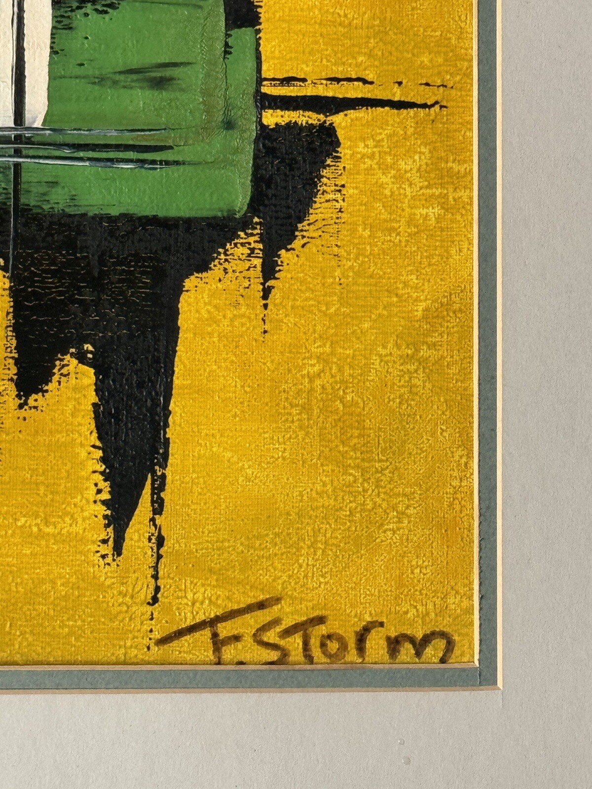 FRANS STORM VINTAGE MODERN ABSTRACT CUBIST OIL PAINTING OLD DUTCH MODERNISM ART