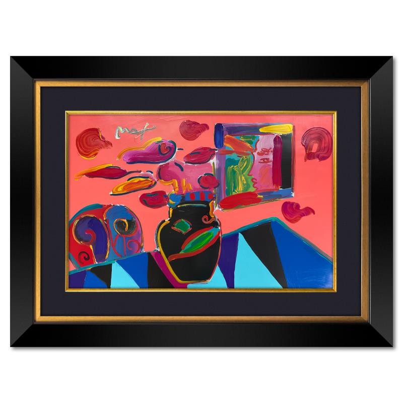 Peter Max «The Room» Framed Acrylic Mixed Media (36.5″ x 48.5″) Hand Signed
