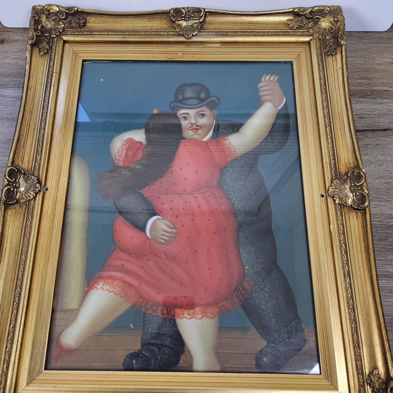 Art Oil Painting FERNANDO BOTERO Fat Dance Girl 16X12 Framed On Canvas