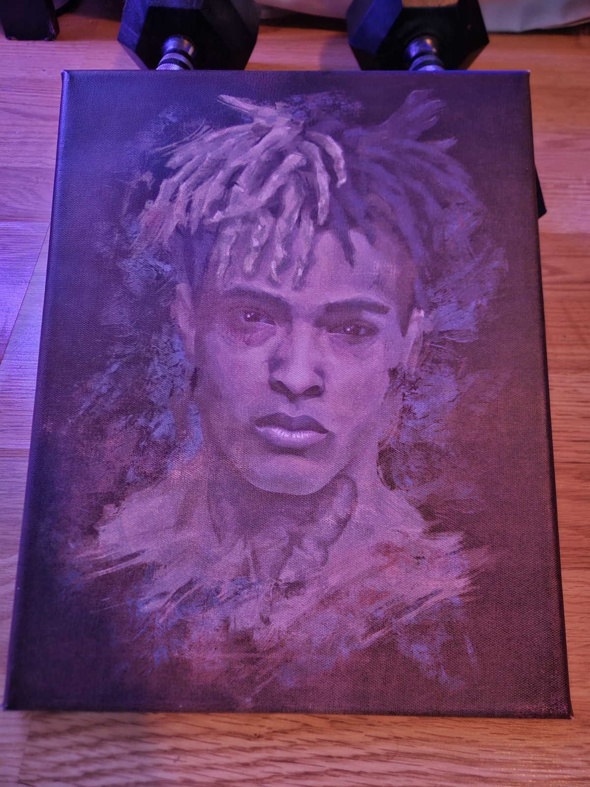 XXXTENTACION Pop Art Painting Medium Hand-Painted Canvas – Hip-Hop Wall Art