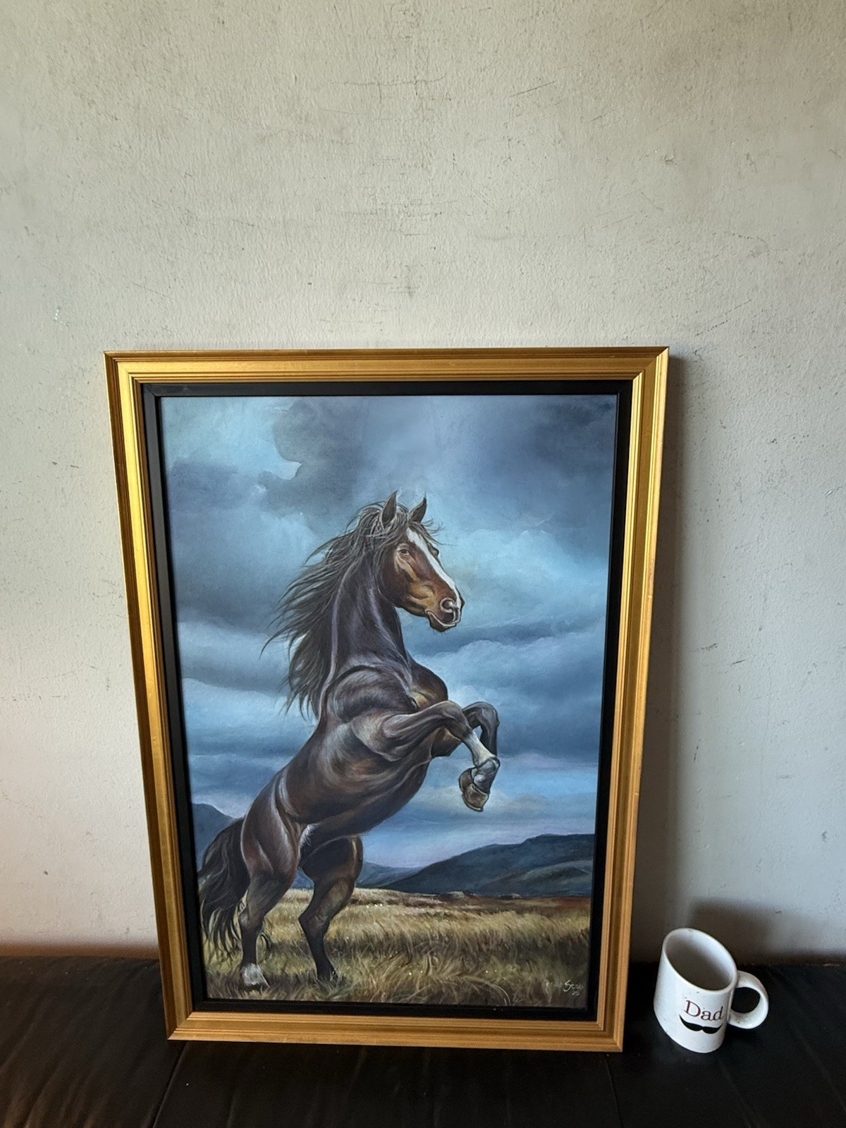 BRUCE STOLL WILD STALLION HORSE IMPRESSIONIST OIL PAINTING WESTERN EQUESTRIAN
