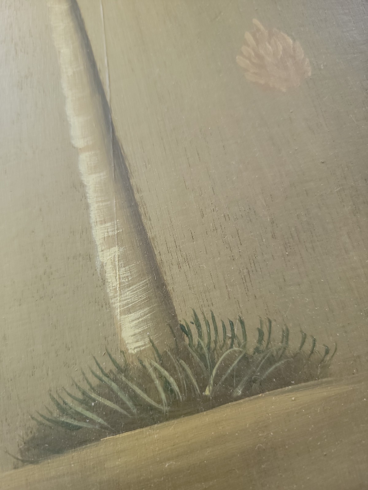 2 Vintage Bamboo Tikki Frames Palm Banana Tree Tropical Paintings 20″×27.5×1.5″