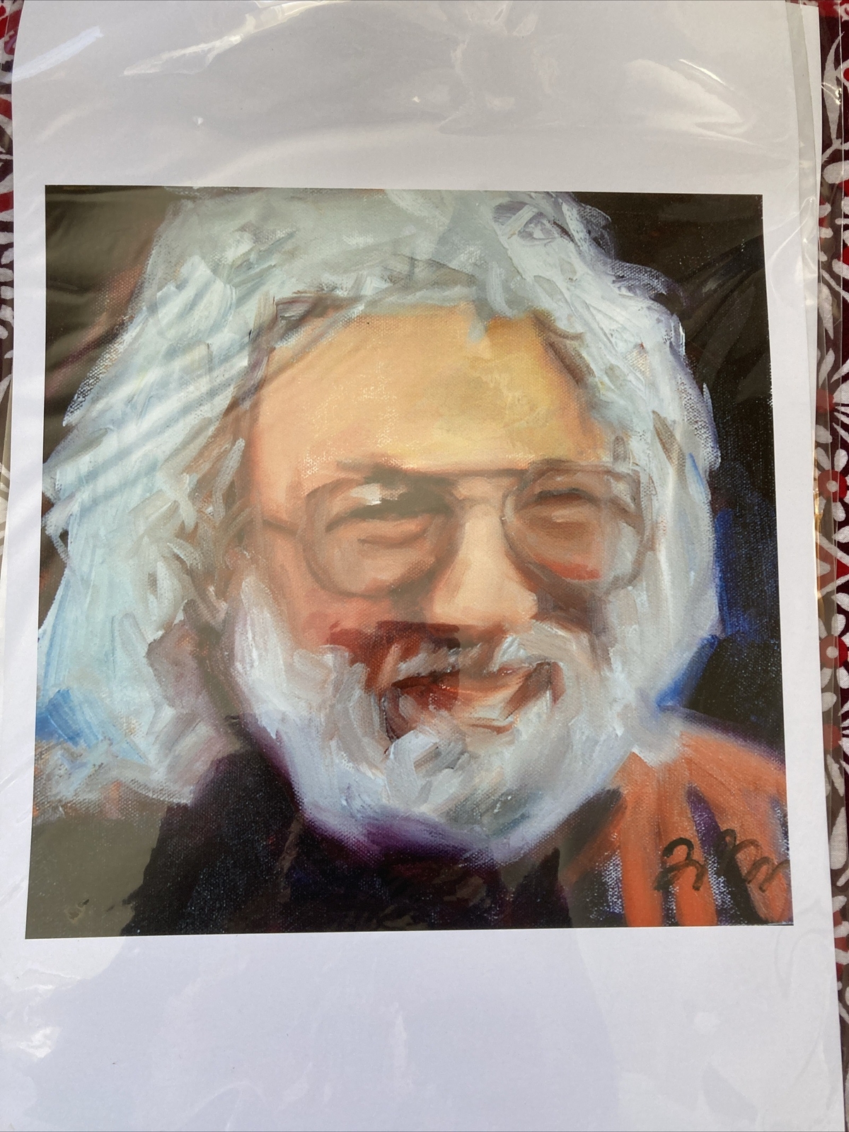 Jerry Garcia Print Of Painting – From Dave Grisman Show