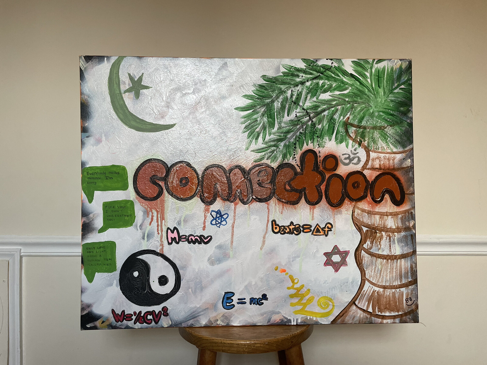 acrylic paintings on canvas hand painted | Human Connection | Consciousness Art