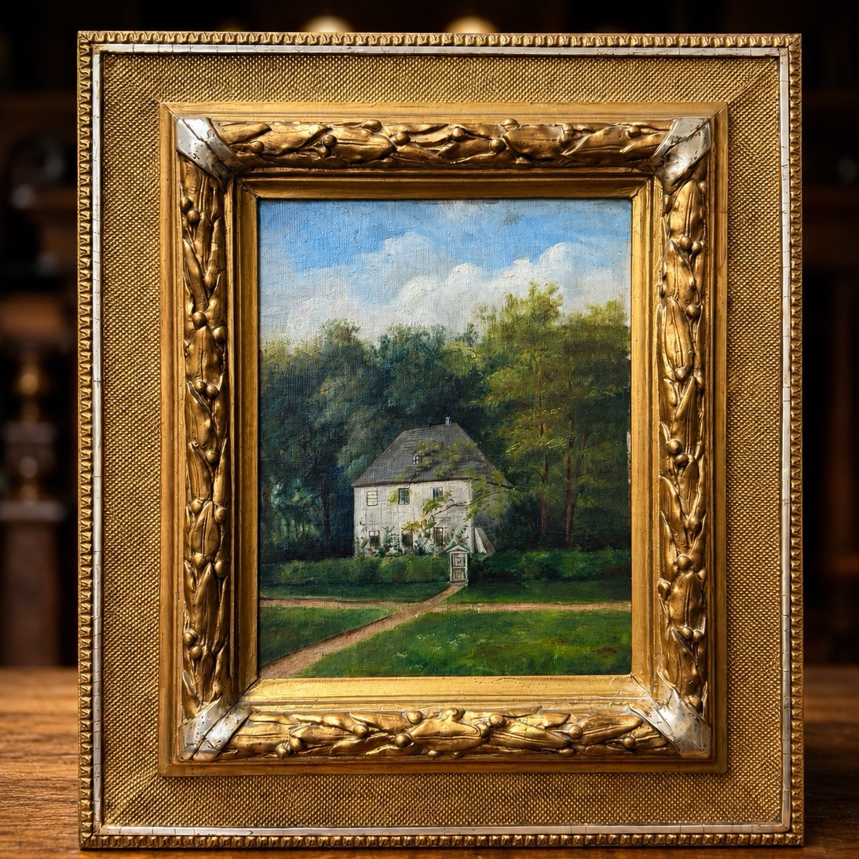 Goethe’s garden house Weimar oil painting landscape painting around 1930/40 52×45 cm