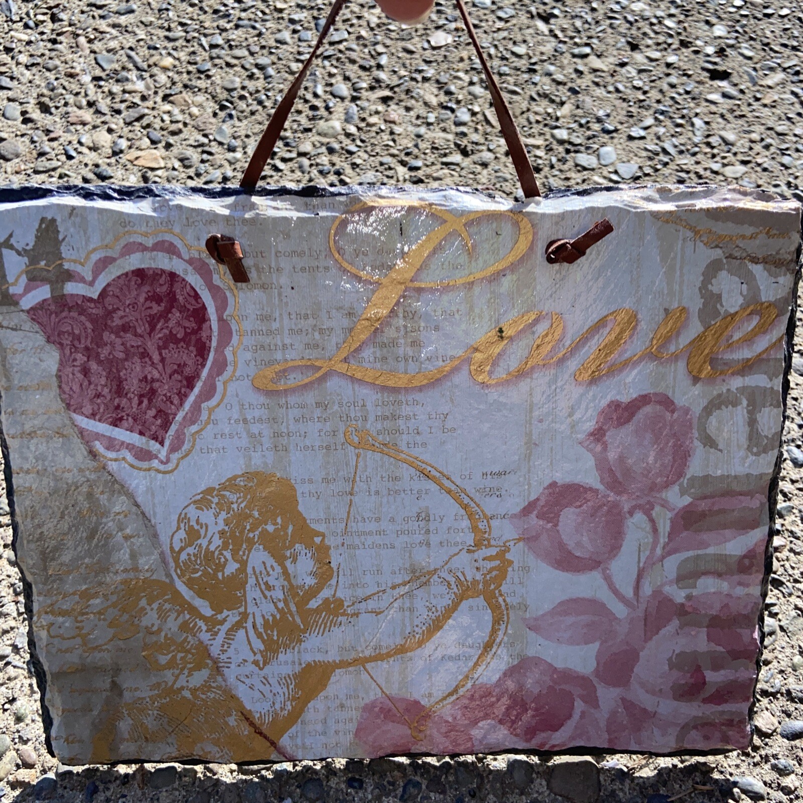 Painting Abstract Original Marble Primary Art Acrylic “Love”