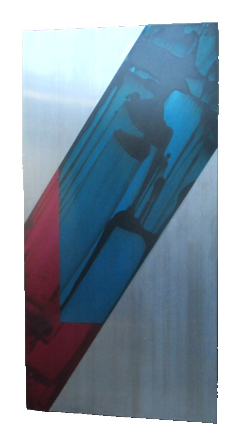 Abstract painting 200×100 cm informel acrylic art academy Düsseldorf near Hüppi