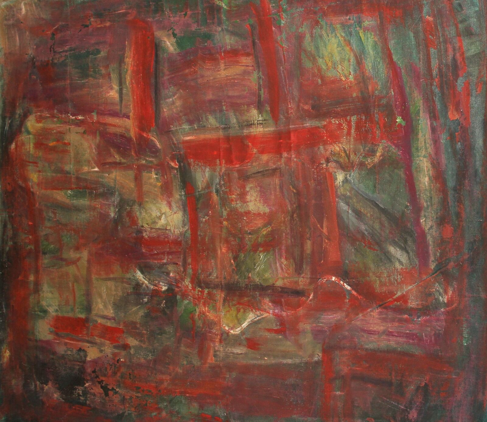 Vintage oil painting abstract landsacpe