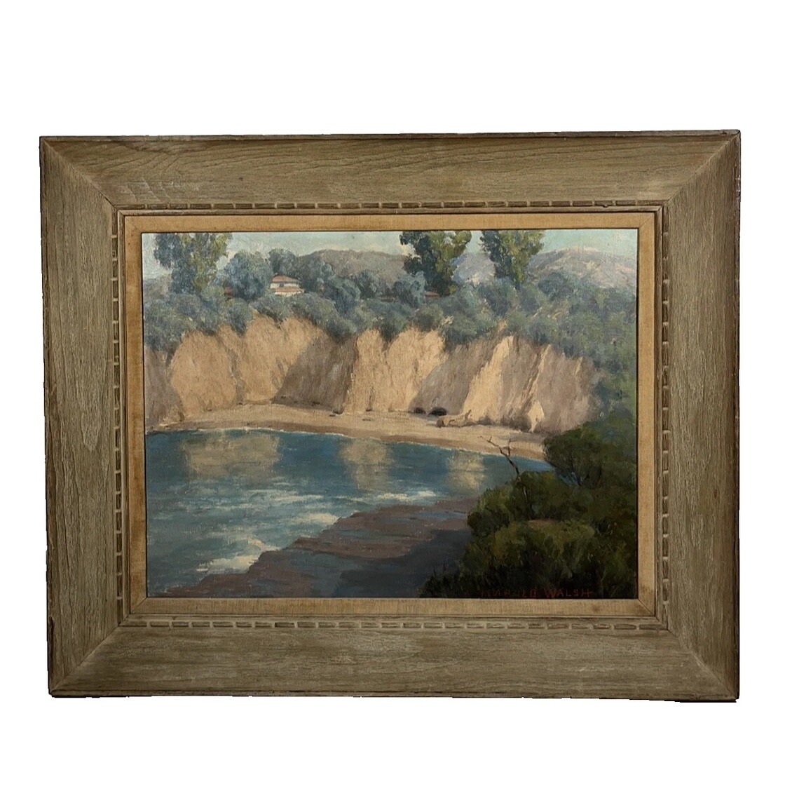 HAROLD WALSH EARLY LAGUNA CALIFORNIA IMPRESSIONIST COASTLINE LANDSCAPE PAINTING
