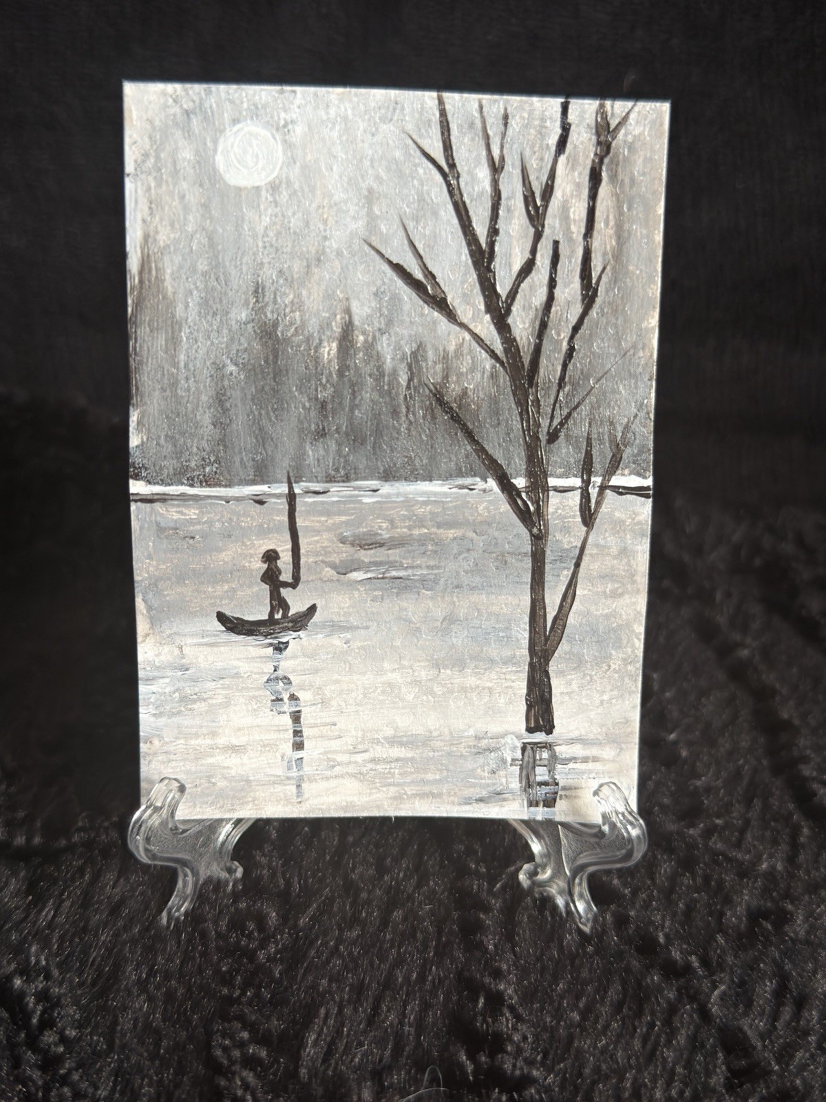 ACEO Original Artwork – mix media-textured-Original Signed Art