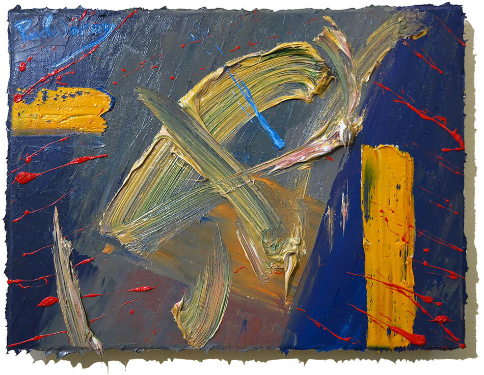 ORIGINAL OIL PAINTING█VINTAGE EXPRESSIONIST ART█SPIRITUAL RELIGIOUS ABSTRACT POP