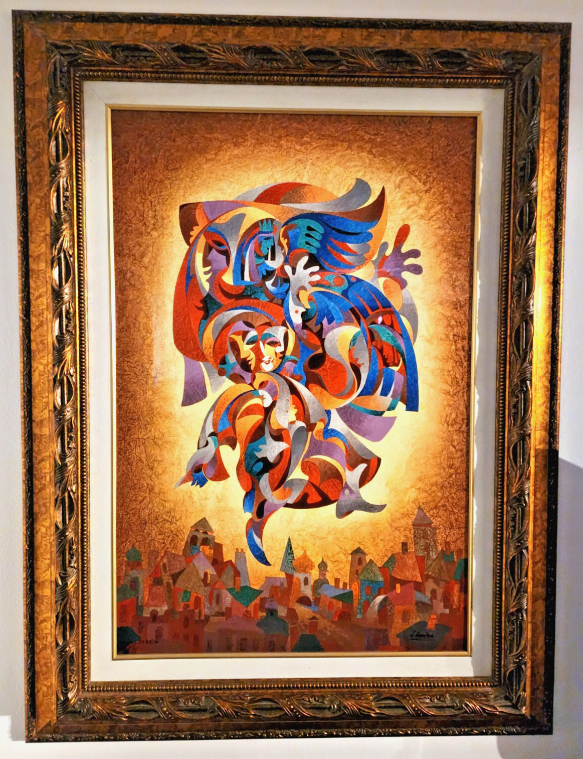 Bluebird by Anatole Krasnyansky, beautiful large painting! A show stopper!