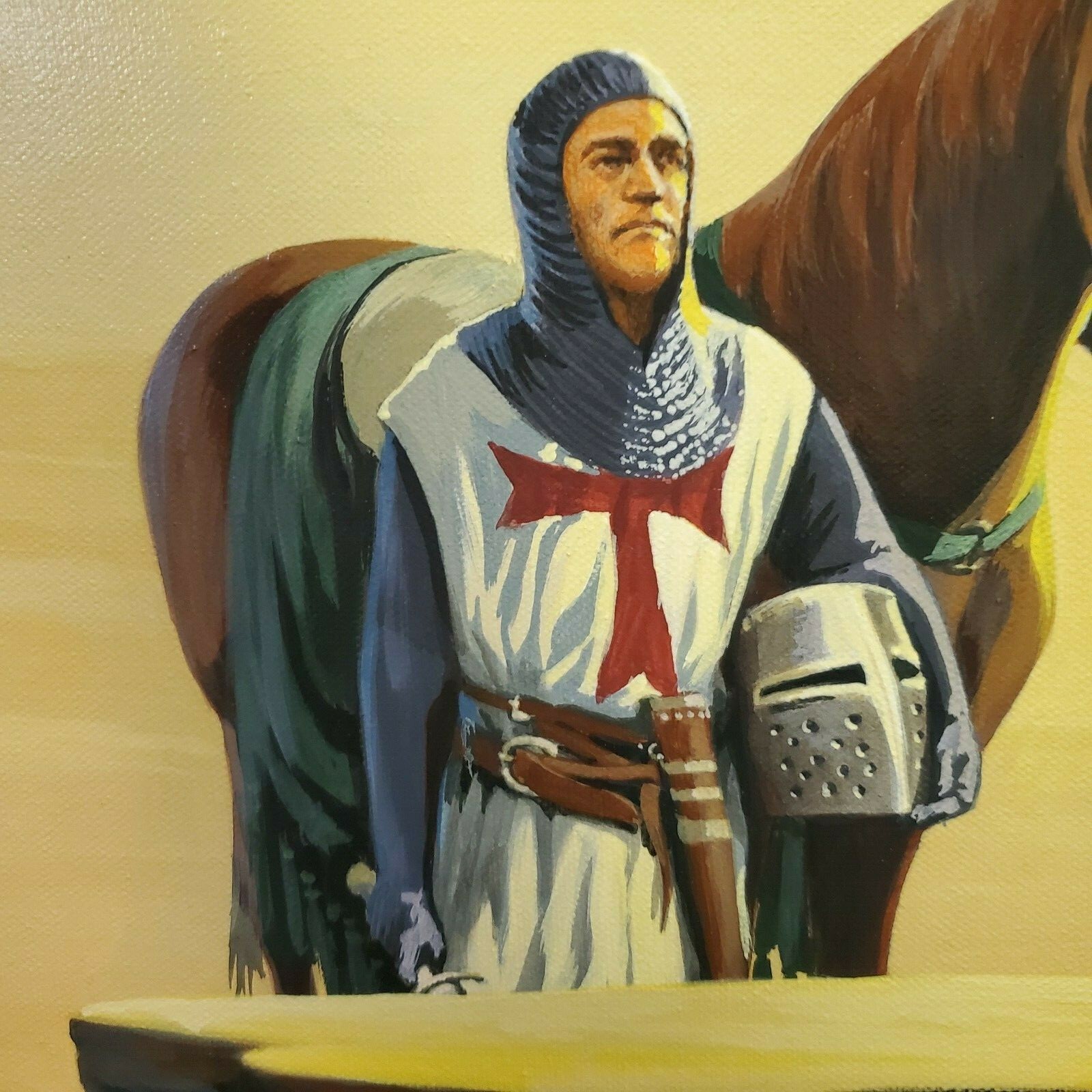 Knights on Horseback in Desert Original Oil Painting on Canvas by Aamen Dimttron