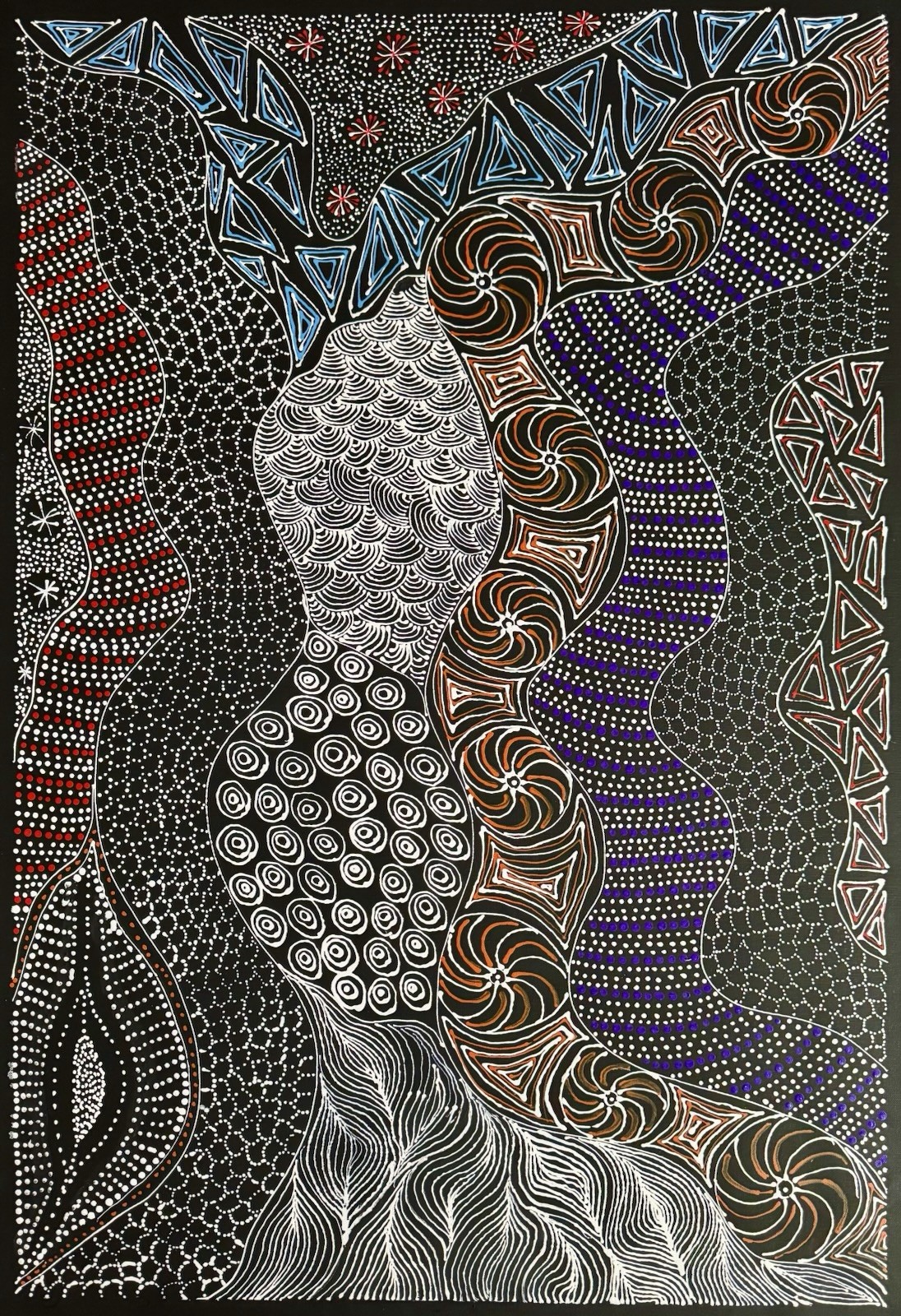 Rayleen Price Pula, Authentic Aboriginal art .Incl Photo’s and COA.